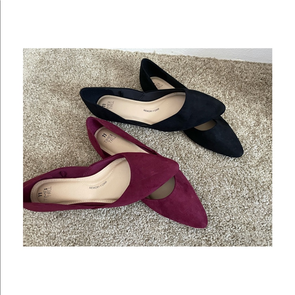 2 pairs of Time and Tru Flats